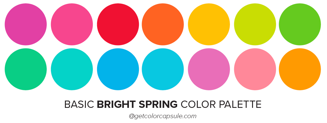 Bright Spring color palette 